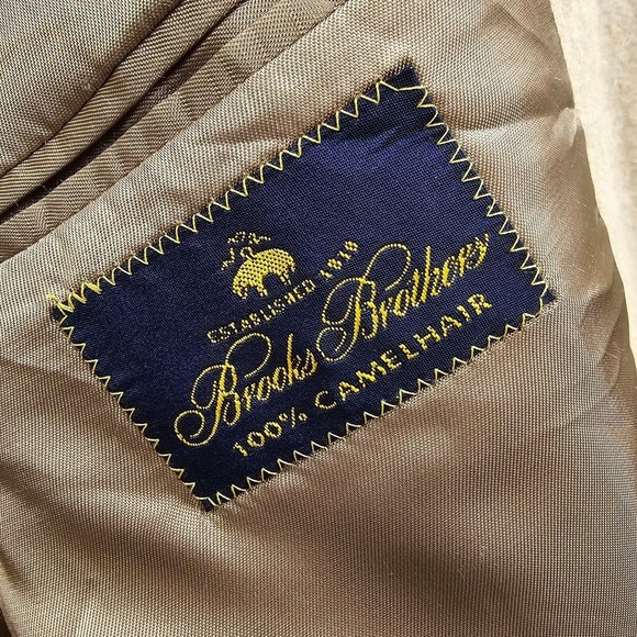 Brooks Brothers Men Camel Hair Blazer Size 43L Sport Coat Business Classic - Picture 7 of 15